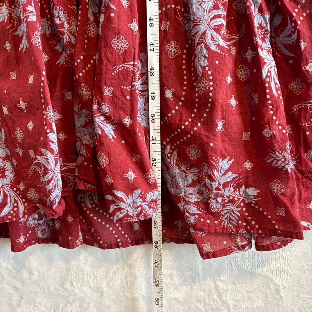 Free People Golden Hour Floral Red Maxi Dress Large - Picture 7 of 13